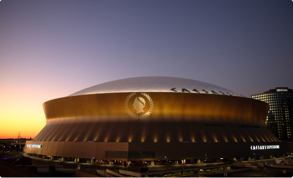 Caesars Superdome at Sunset
